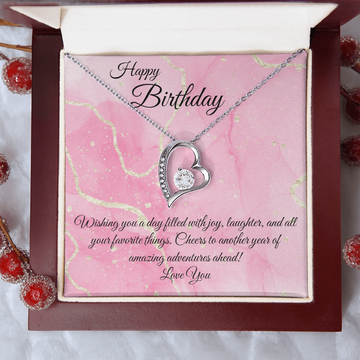 Birthday Forever Love Heart Necklace