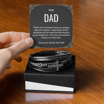 Dad Cross Bracelet Gift