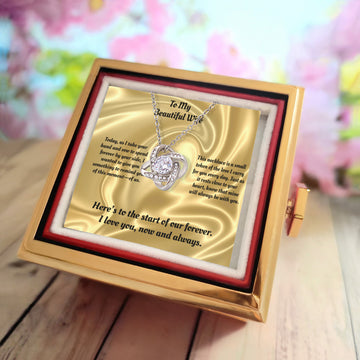 Love Knot Wedding Gift Necklace To My Wife