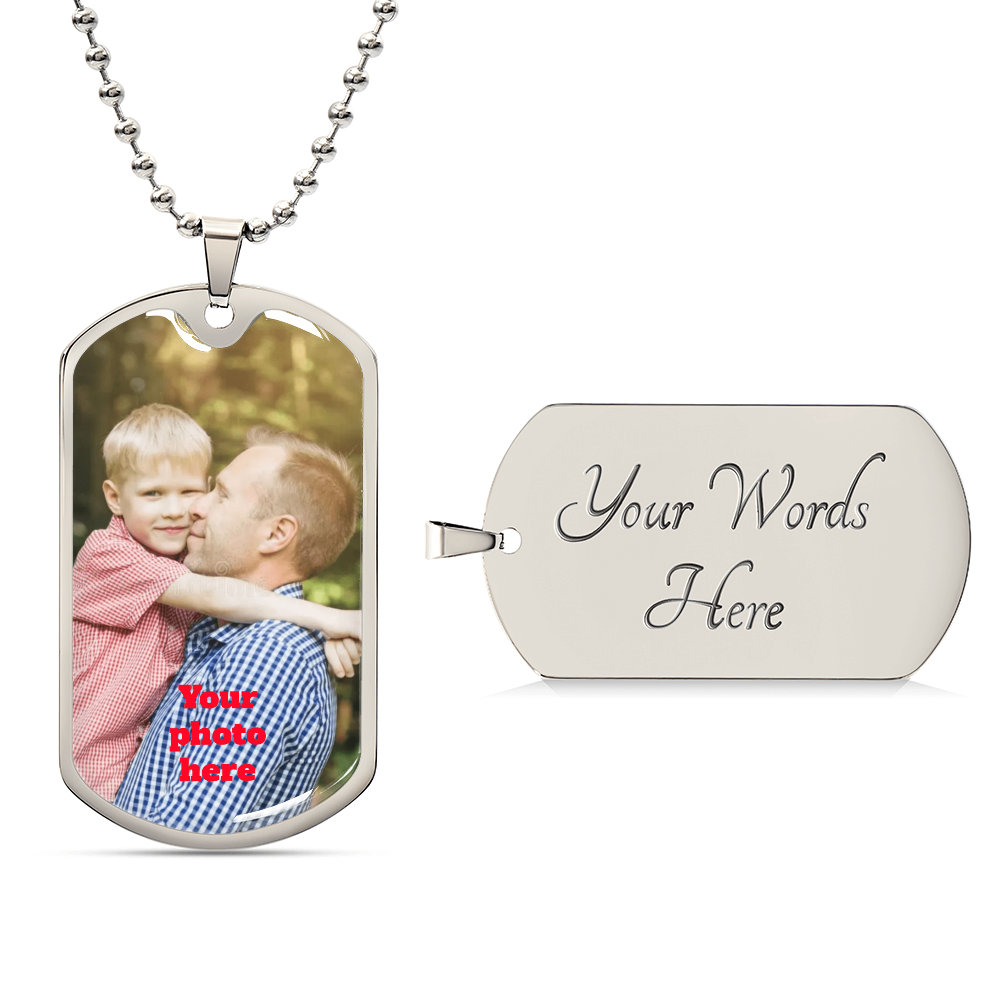 Personalized Photo Dog Tag Necklace