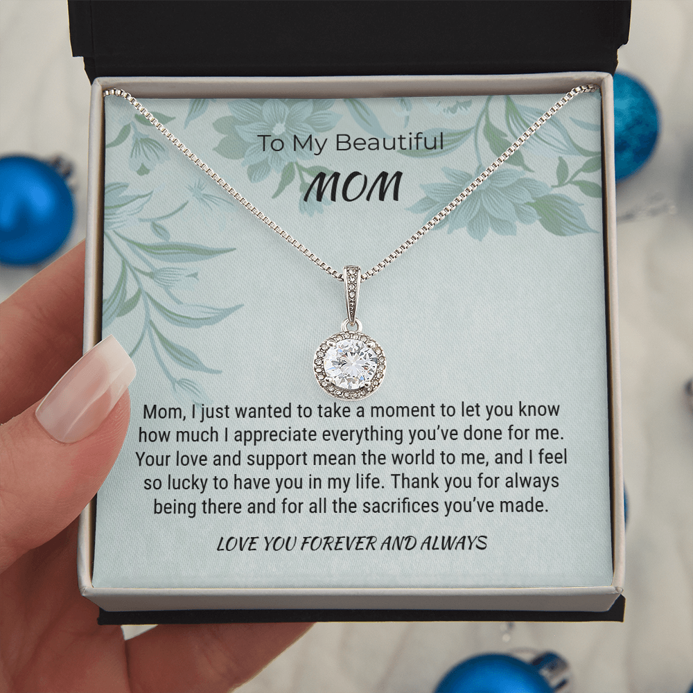 To My Beautiful Mom Necklace