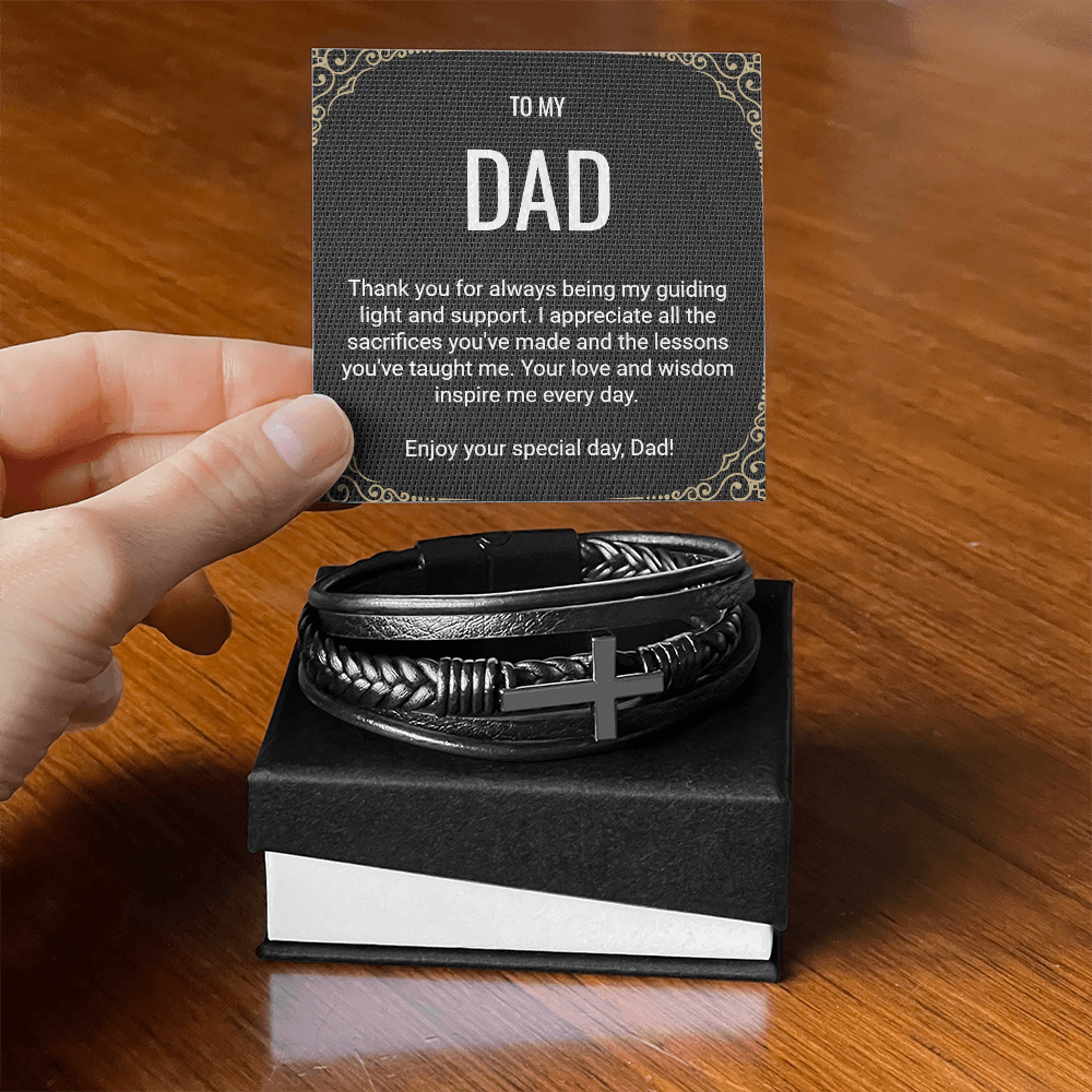 Dad Cross Bracelet Gift