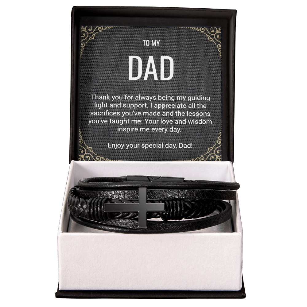 Dad Cross Bracelet Gift