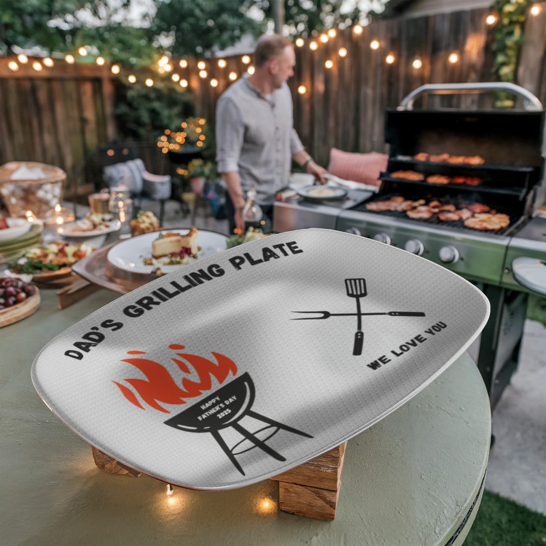 Dad's Grilling Serving Platter